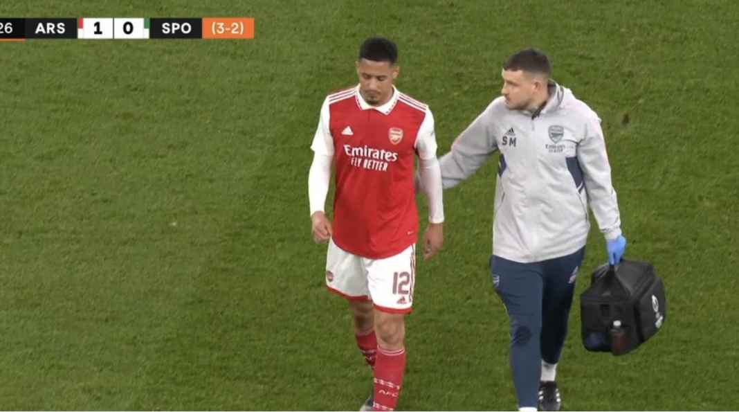 William Saliba cedera Kutukan Erik ten Hag Menimpa Arsenal, Dua Pemain Penting Cedera