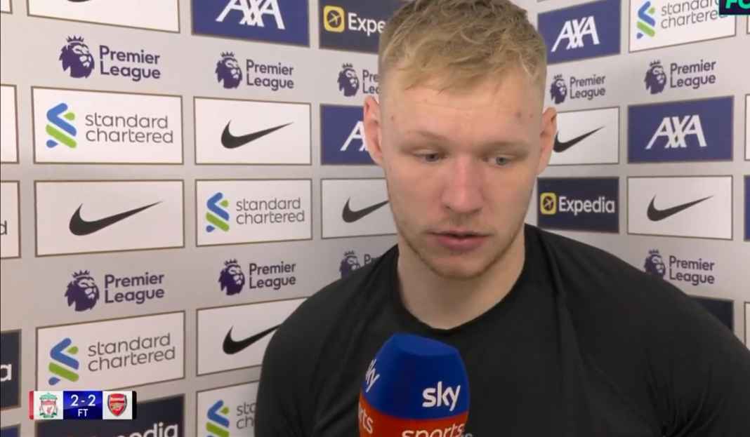 Aaron Ramsdale bicarakan hasil imbang Arsenal Aaron Ramsdale Tetap Puas Meski Arsenal Cuma Raih Satu Poin di Kandang Liverpool