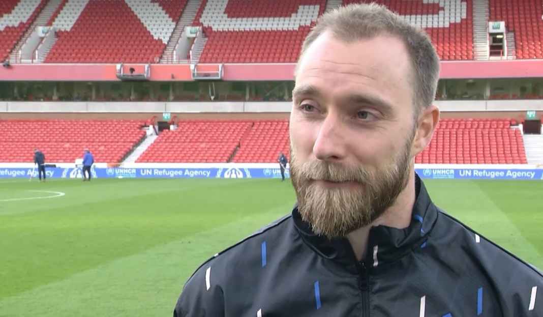 Christian Eriksen dalam wawancara usai pertandingan Christian Eriksen Puji Kontribusi Tiga Pemain Untuk Kemenangan Manchester United