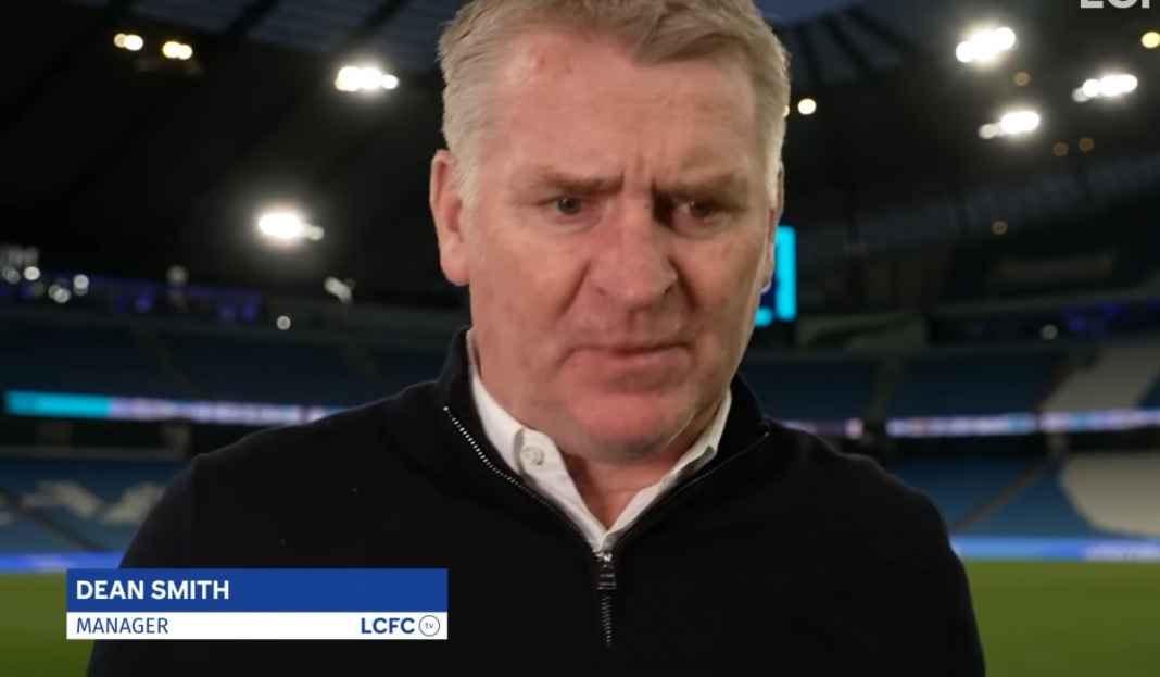 Dean Smith bicara tentang kekalahan Leicester Dean Smith Lihat Tanda-Tanda Positif Meski Leicester City Kalah Telak di Manchester City