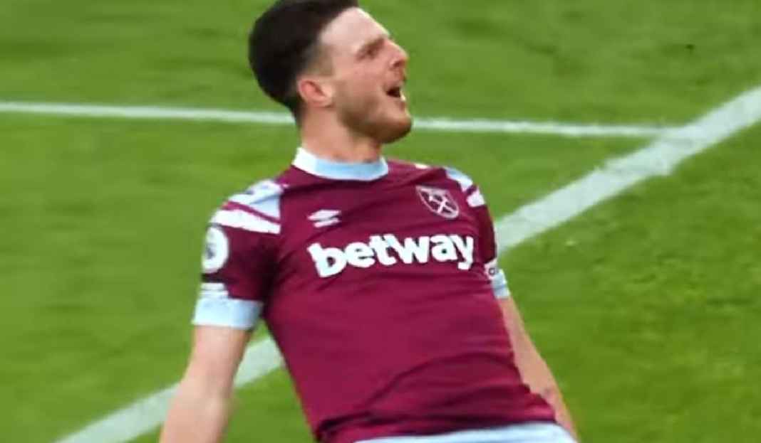 Declan Rice Selebrasi Gol untuk West Ham United Declan Rice Dapat Pesan Khusus Sebelum Gabung ke Arsenal