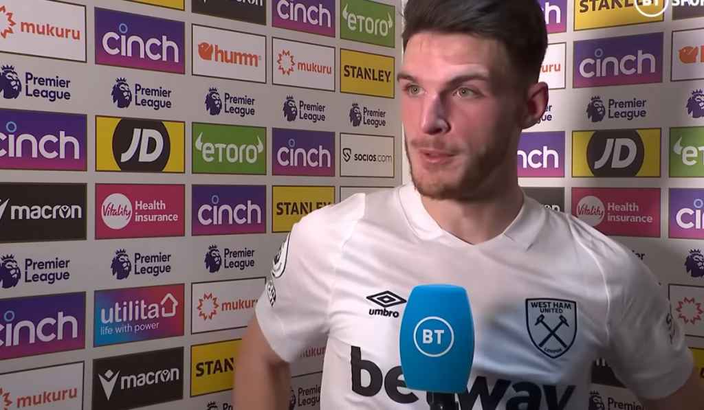 Declan Rice Akui Performa West Ham Tak Cukup Bagus Melawan Crystal Palace