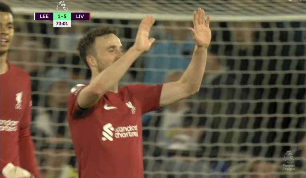 Diogo Jota cetak dua gol ke gawang Leeds United Diogo Jota Senang Bisa Cetak Gol Lagi Bagi Liverpool Usai Paceklik Sejak April 2022 Lalu