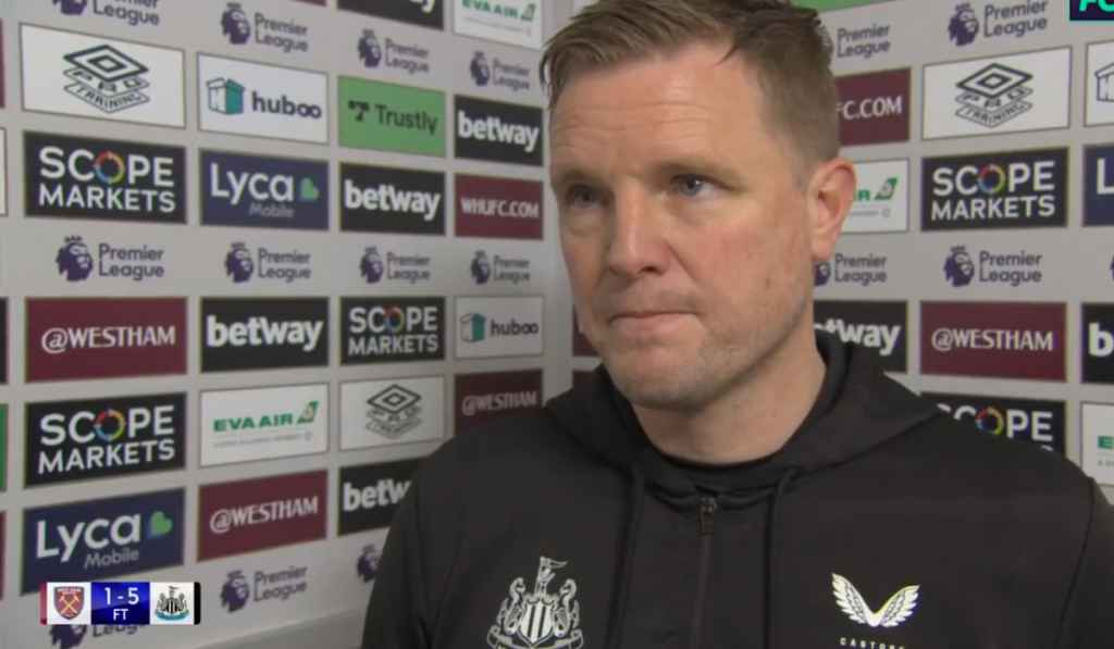 Eddie Howe Menolak Terbawa Suasana Usai Newcastle Bantai West Ham Lima Gol