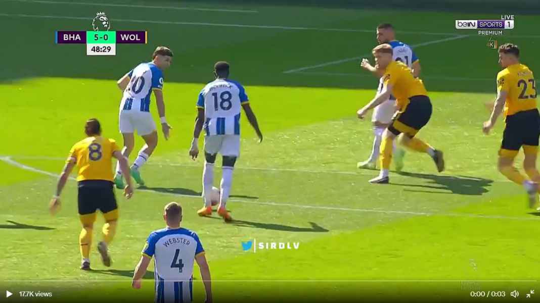 Gol Danny Welbeck kontra Wolves Kasihan Wolves Jadi Sasaran Kemarahan Brighton, 6 Gol Dibagi Rata Welbeck, Undav, Gross