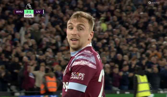 Jarrod Bowen rayakan gol tapi offside Prediksi Crystal Palace vs West Ham, Sama-Sama Ingin Kembali ke Jalur Kemenangan