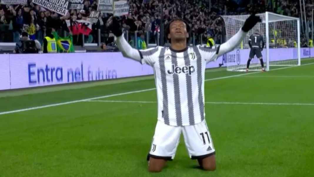 Juan Cuadrado cetak satu-satunya gol di laga Juvetus vs Inter Milan di semifinal leg pertama Coppa Italia 2023 Juan Cuadrado cetak satu-satunya gol di laga Juvetus vs Inter Milan di semifinal leg pertama Coppa Italia 2023