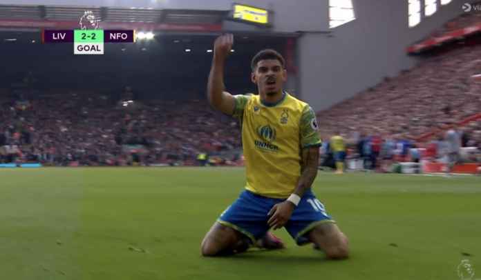 Morgan Gibbs-White rayakan gol ke gawang Liverpool Prediksi Nottingham Forest vs Brighton, Tuan Rumah Ingin Akhiri 11 Laga Tanpa Menang