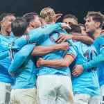 Pemain Manchester City saat merayakan kemenangan mereka melawan Bayern Munchen di Liga Champions