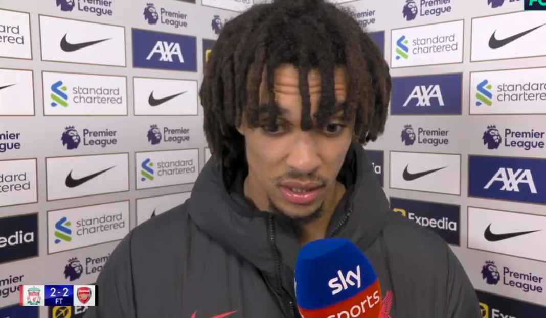 Trent Alexander-Arnold tentang hasil imbang Liverpool Trent Alexander-Arnold Senang Dengan Daya Juang Liverpool Usai Imbang Kontra Arsenal