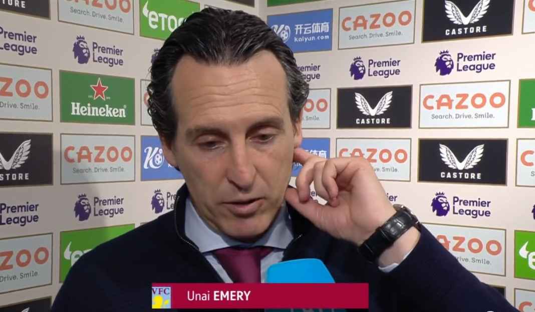 Unai Emery dalam wawancara usai pertandingan Unai Emery Bangga Usai Villa Tembus Lima Besar Klasemen Pasca Bungkam Fulham