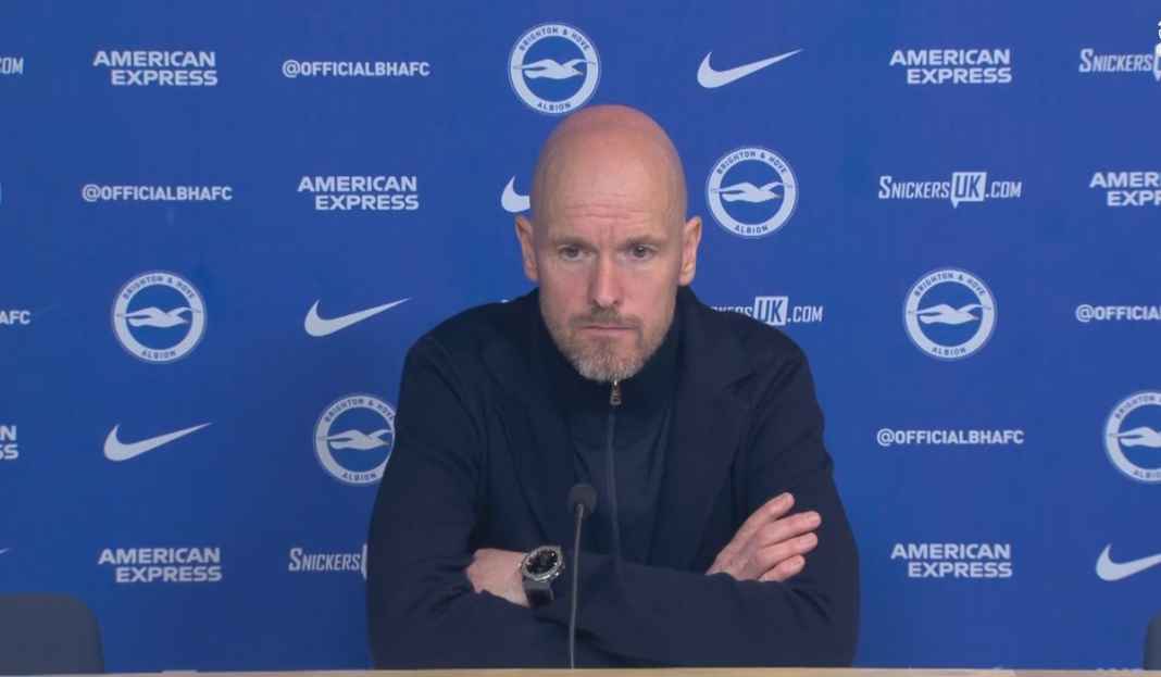 Erik ten Hag dalam konferensi pers Manchester United Erik ten Hag Sebut Alejandro Garnacho Bisa Comeback Saat Hadapi West Ham United