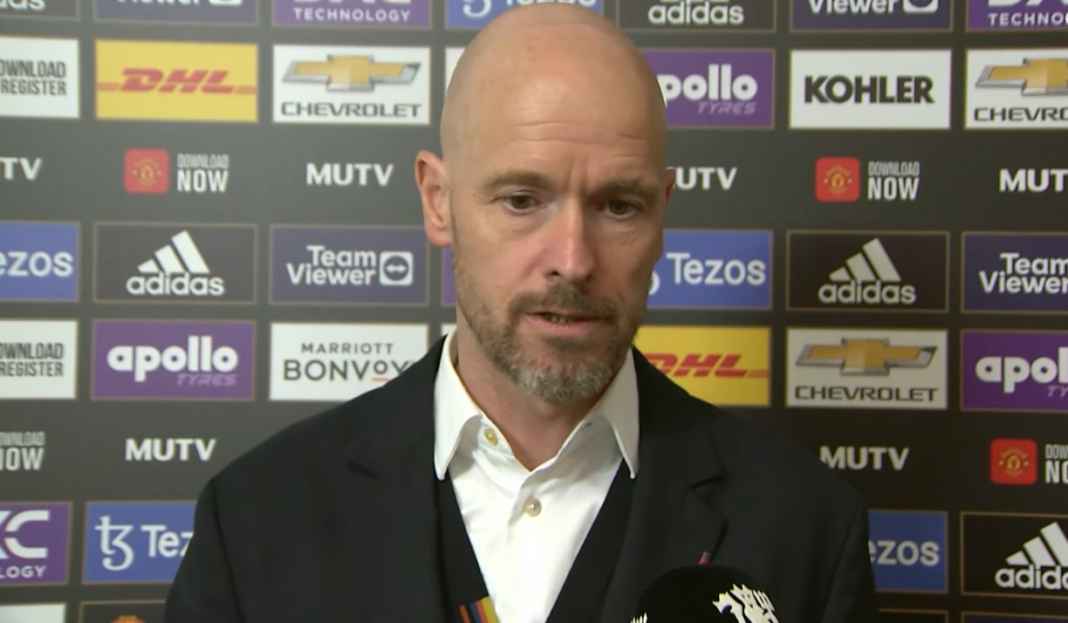 Erik ten Hag dalam wawancara usai pertandingan Erik ten Hag Puji Tiga Pemain Selama Kemenangan Manchester United Atas Aston Villa