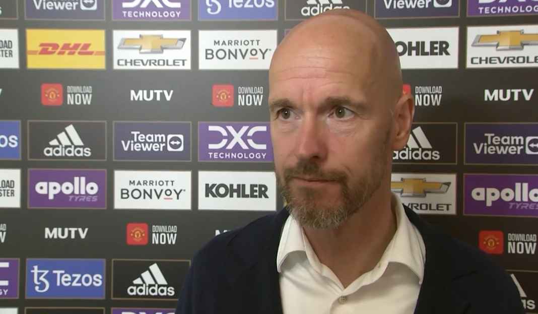 Erik ten Hag di konferensi pers Erik ten Hag Tegaskan Manchester United Memang Layak Menang Atas Fulham