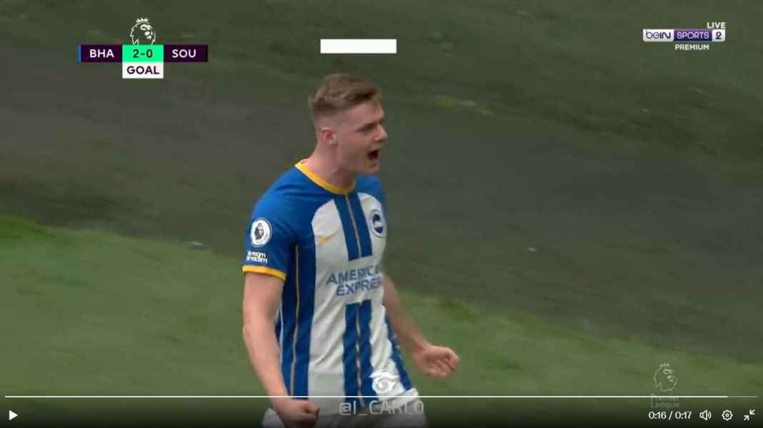 Evan Ferguson merayakan golnya ke gawang Southampton Fakta Terpenting Kemenangan Brighton, Munculnya Bintang 18 Tahun!