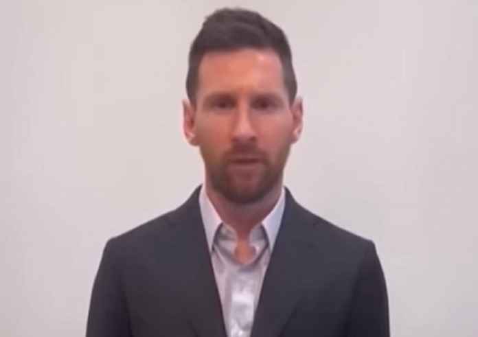 Lionel Messi dalam video permohonan maafnya kepada PSG yang disebarkan lewat akun Instagram-nya