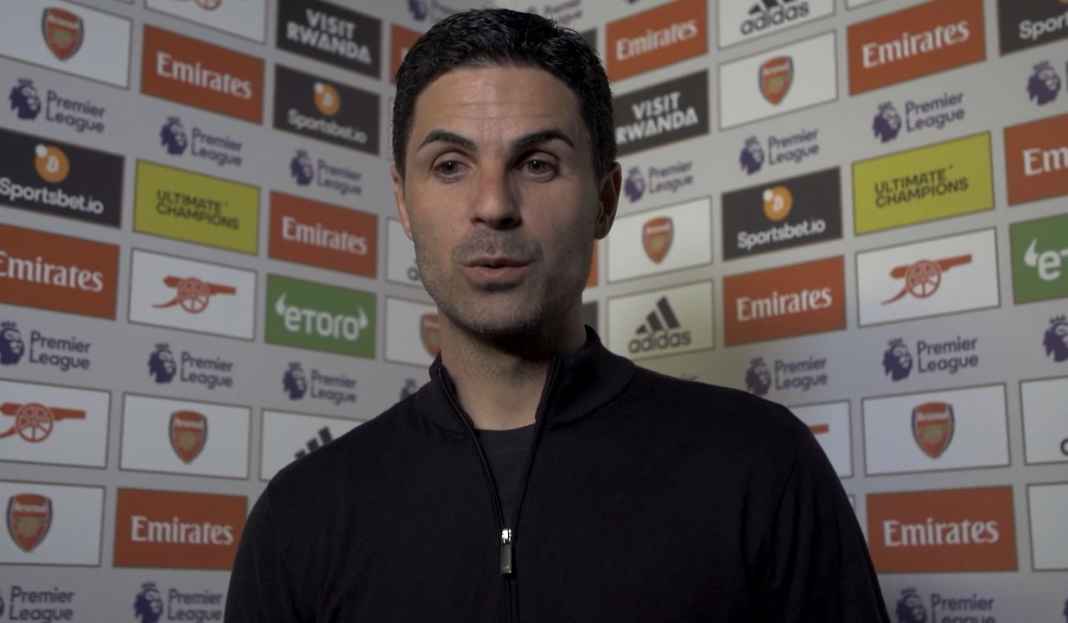 Mikel Arteta di konferensi pers Arsenal Mikel Arteta Puas Bisa Persembahkan Kemenangan Bagi Fans Arsenal di Laga Terakhir