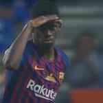Ousmane Dembele Usai Mencetak Gol di Sebuah Laga