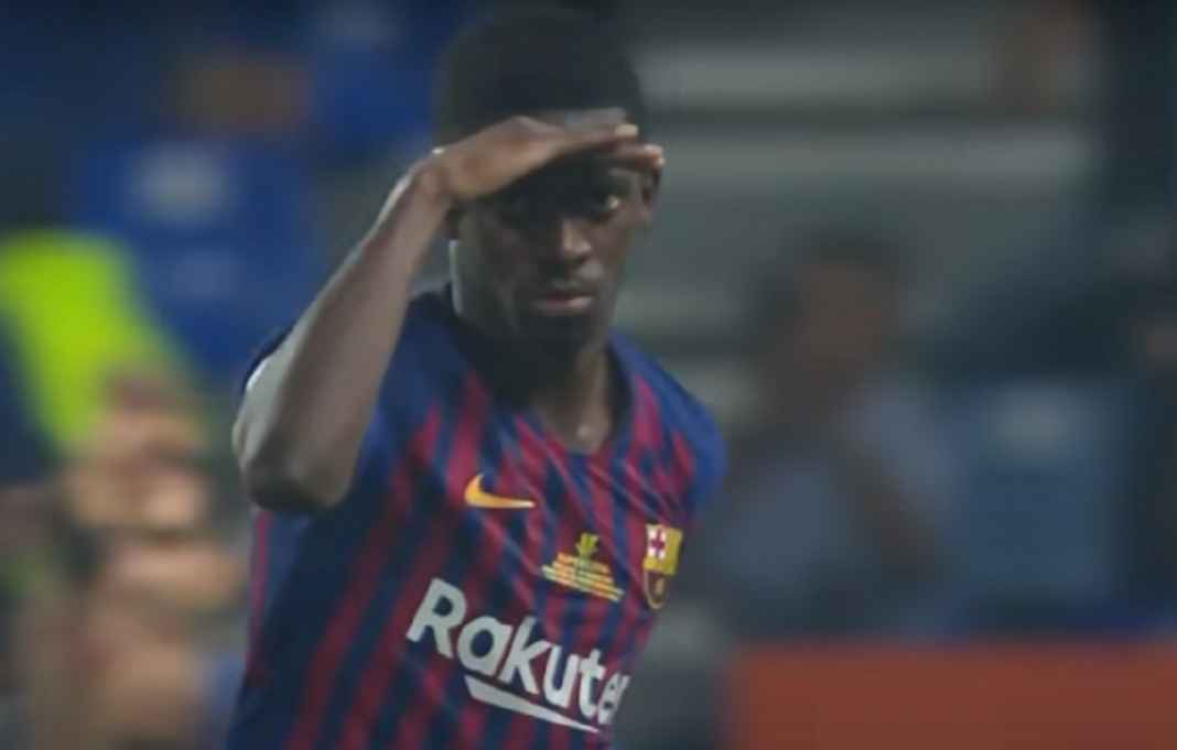 Ousmane Dembele Usai Mencetak Gol di Sebuah Laga Ousmane Dembele Usai Mencetak Gol di Sebuah Laga