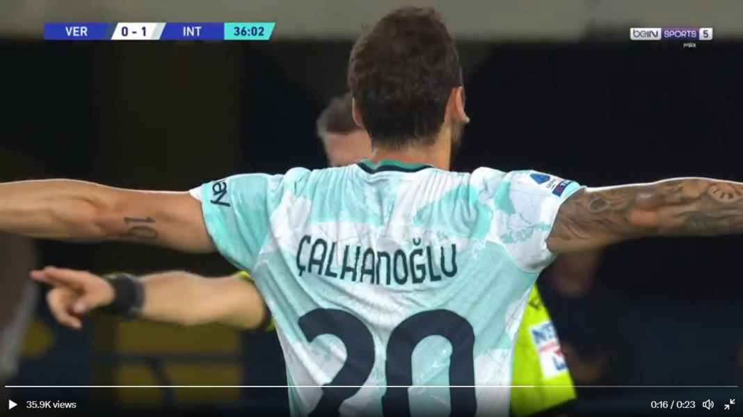 Perayaan gol Hakan Calhanoglu Lazio dan Inter Rebut Lagi Posisi Mereka, Milan dan Roma Gagal