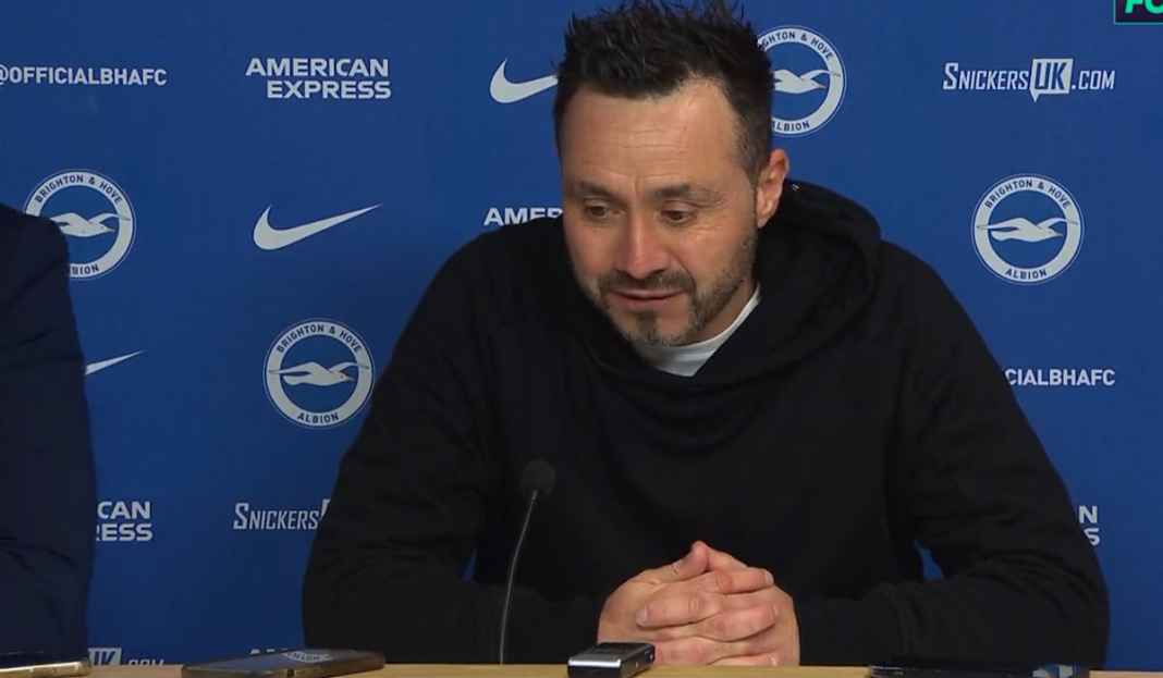 Roberto de Zerbi kecewa dengan kekalahan Brighton menunjukkan kualitas hebat dengan gol yang