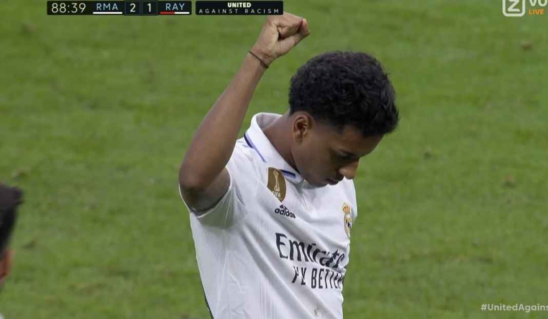 Rodrygo Goes rayakan gol Real Madrid Prediksi Sevilla vs Real Madrid, Lini Depan Los Blancos Pincang Tanpa Tiga Pilar Utama
