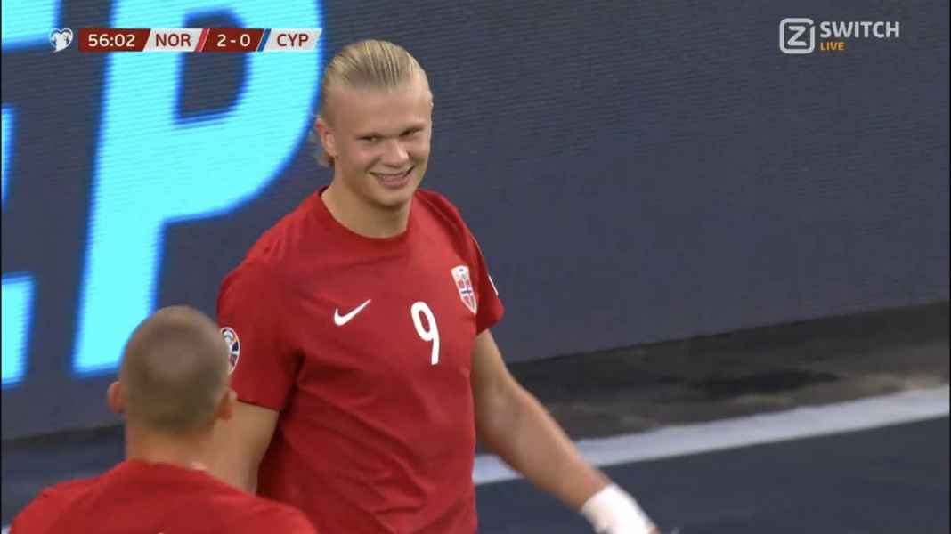 Erling Haaland merayakan gol lawan Siprus Capek Kalah Mulu, Raja Gol Erling Haaland Mengamuk Lawan Siprus Tadi Malam