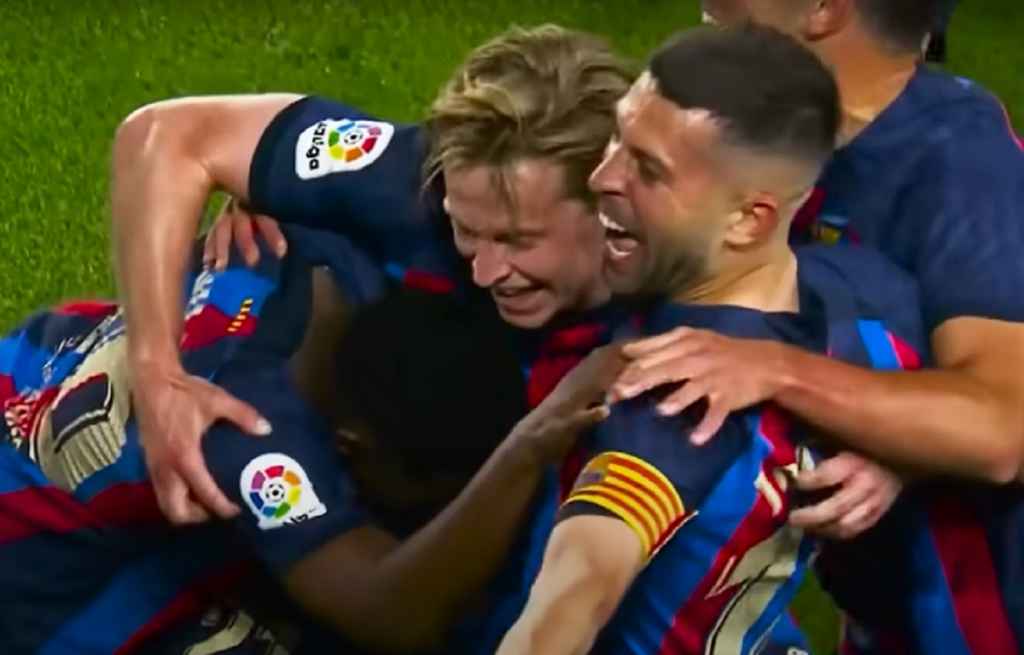 Frenkie de Jong Usai Bukukan Assist untuk Gol Jordi Alba