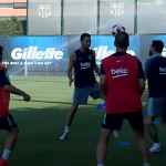 Lionel Messi dalam sebuah sesi latihan tiga tahun lalu saat masih membela Barcelona