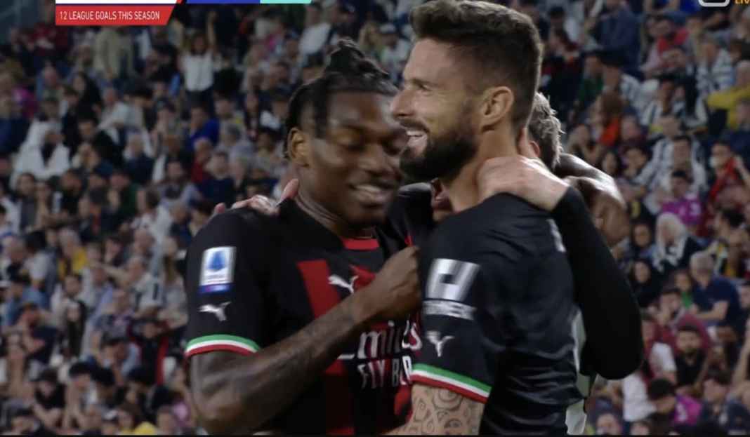 Olivier Giroud rayakan gol ke gawang Juventus Prediksi AC Milan vs Verona, Waspadai Motivasi Tinggi dan Daya Juang Tim Tamu, Rossoneri