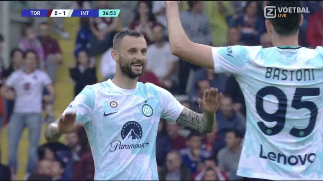 Perayaan gol Marcelo Brozovic kontra Torino Karena Gol Brozovic, Inter Rebut Posisi Runner-up Serie A