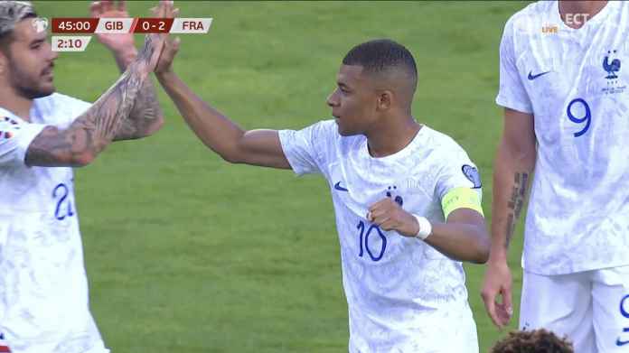 Kylian Mbappe Gol Penalti, Perancis Menang Tiga Gol di Gibraltar