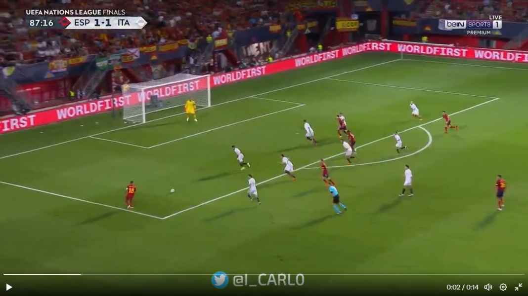 Sesaat sebelum gol Joselu ke gawang Gianluigi Donnarumma Kroasia vs Spanyol di Final UEFA Nations League 2023, Usai La Roja Kalahkan Italia