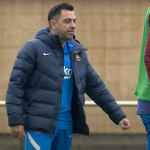 Xavi Hernandez dalam Sebuah Sesi Latihan Barcelona