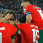 Abde Ezzalzouli saat rayakan gol kemenangan Maroko atas Mesir di final Piala Afrika U23