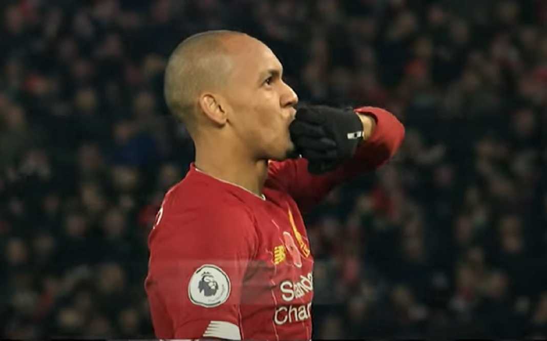 Fabinho dalam sebuah pertandingan yang dilakoni Liverpool