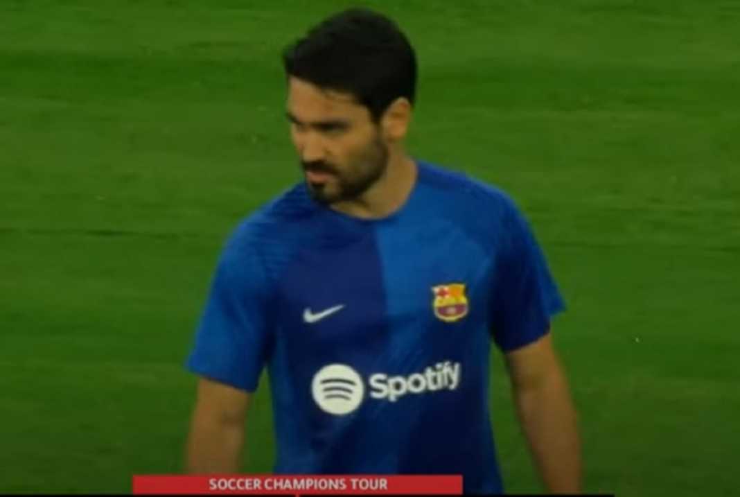 Ilkay Gundogan di laga perdananya di Barcelona Ilkay Gundogan di laga perdananya di Barcelona