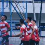 Jaja Usai Mencetak Gol untuk Madura United ke Gawang Persib Bandung