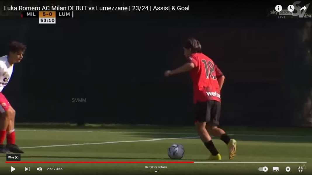 Luka Romero No 18 Milan Luka Romero, Jagoan Milan Usia 18 Tahun Alami Hari Terburuknya