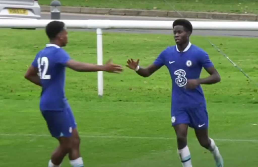 Mendel-Idowu usai mencetak gol untuk tim muda Chelsea