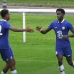 Mendel-Idowu usai mencetak gol untuk tim muda Chelsea