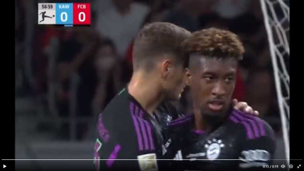 Perayaan gol Josip Stanisic usai jebol gawang Kawasaki Laga Kawasaki vs Bayern Munchen Perlihatkan Minimnya Kreatifitas Lini Depan Die Roten