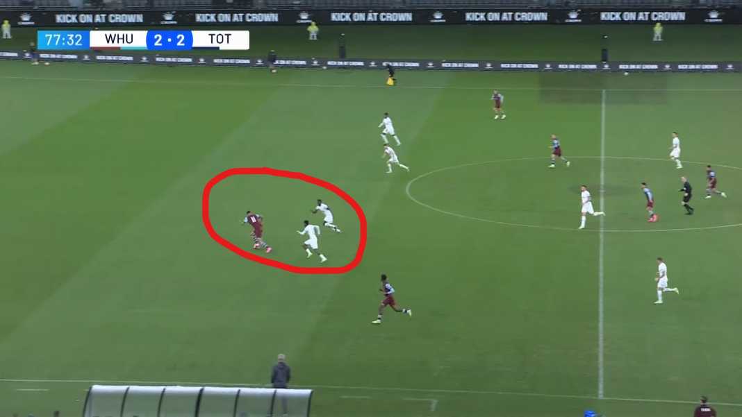 Pertahanan tinggi Spurs makan korban dengan gol Scamacca Pertahanan Tinggi Tottenham di Setengah Garis Lapangan Bikin Spurs Kalah Tadi Malam