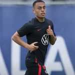 Sergino Dest dalam sebuah latihan bersama Timnas AS