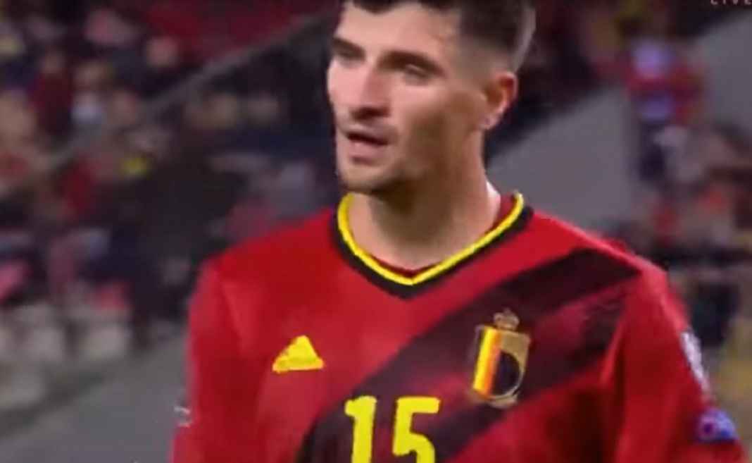 Thomas Meunier saat membela Timnas Belgia Thomas Meunier saat membela Timnas Belgia