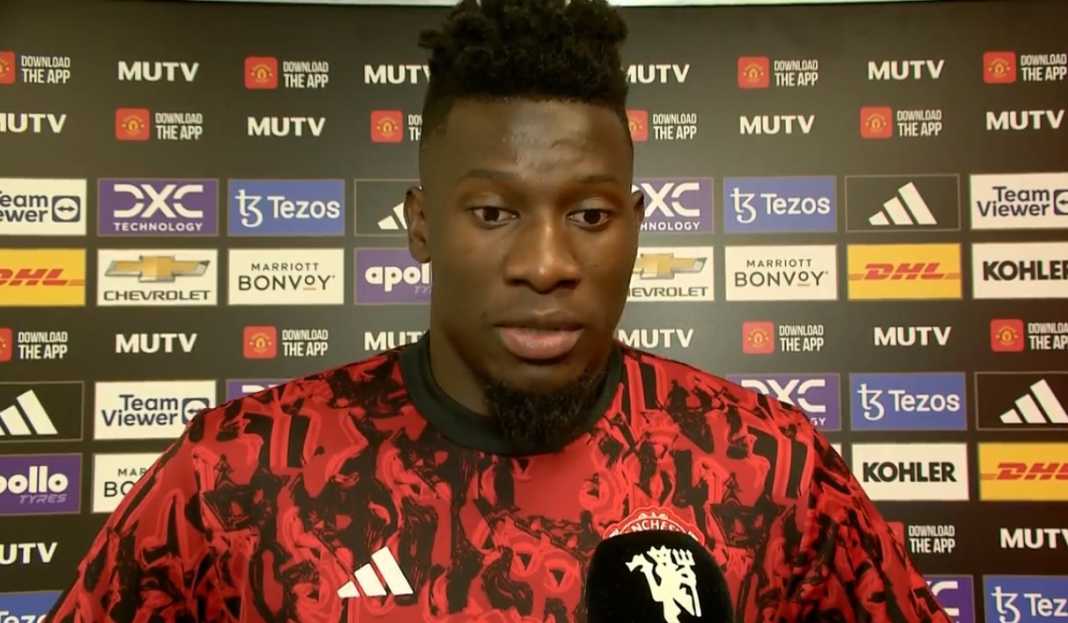 Andre Onana dalam wawancara dengan MUTV Andre Onana Bela Kinerja Wasit Usai Manchester United Terhindar dari Hukuman Penalti