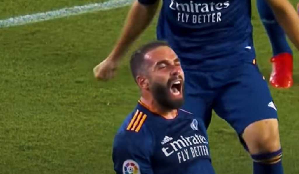 Dani Carvajal Usai Mencetak Gol untuk Real Madrid