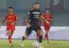 Dimitros Kolovos bintang Dewa United di laga melawan Persija Jakarta
