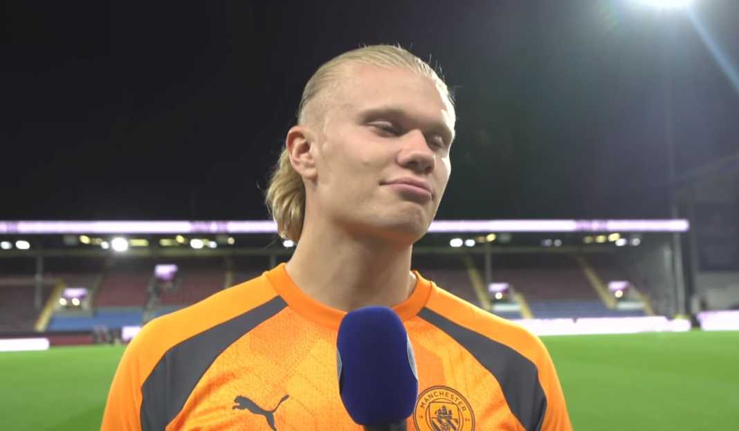 Erling Haaland dalam wawancara usai pertandingan Erling Haaland Gembira Cetak Dua Gol, Manchester City Buka Liga Dengan Kemenangan