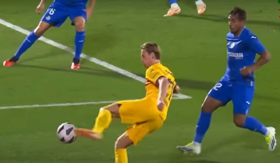 Frenkie de Jong di Laga Getafe vs Barcelona